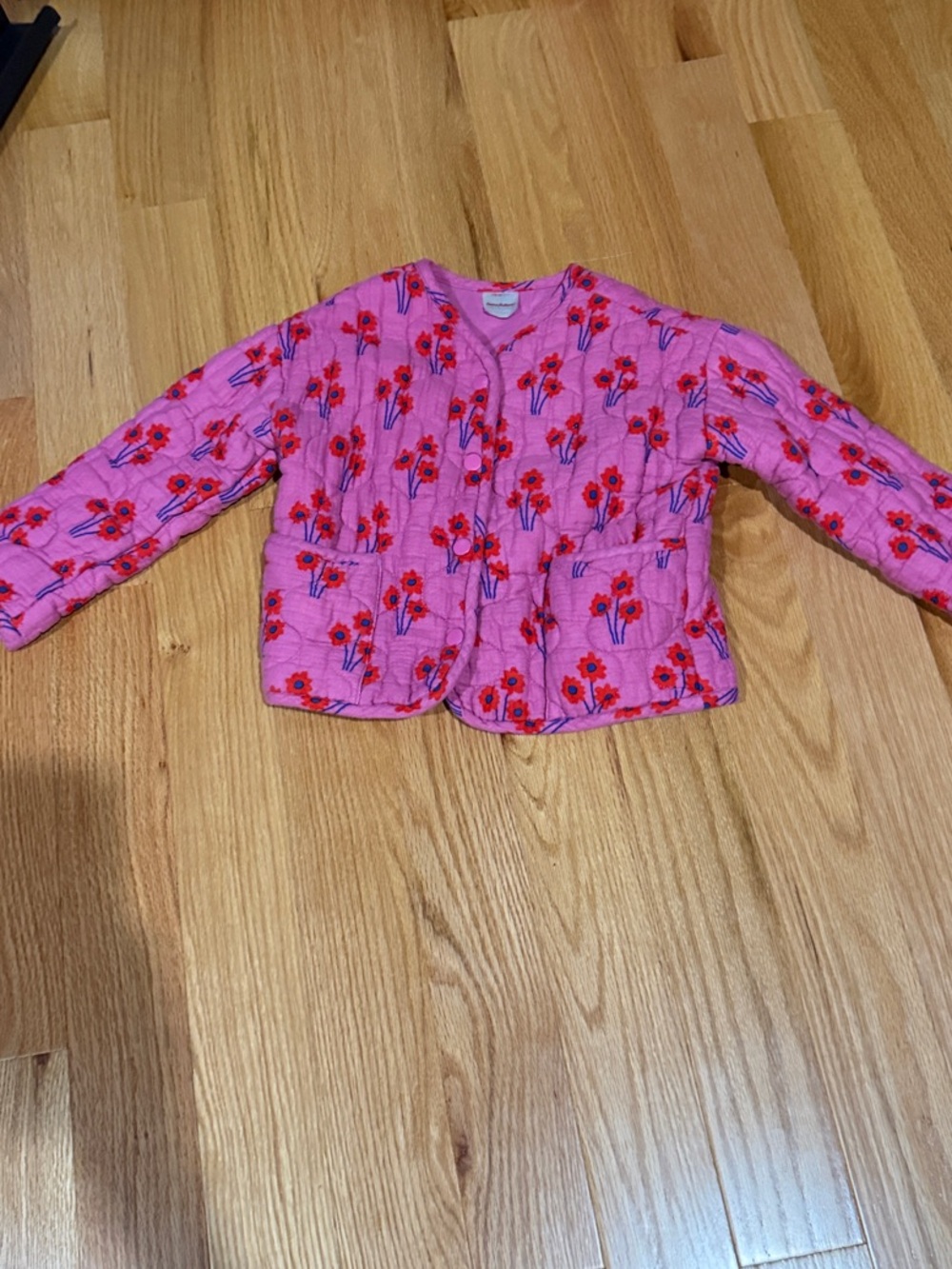 Hanna Andersson Pink Quilted Floral Jacket